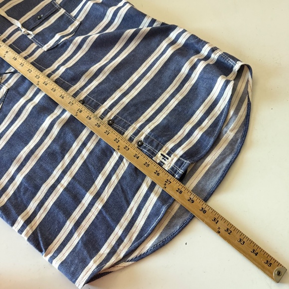 Johnnie-O Surf Flannel Horizon Blue Pullover Active Hull Hoodie Mens Medium - Picture 8 of 9